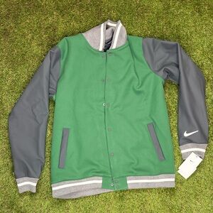 Size Large - Nike Men’s Letterman Jacket - Dark Green - DJ5971-341